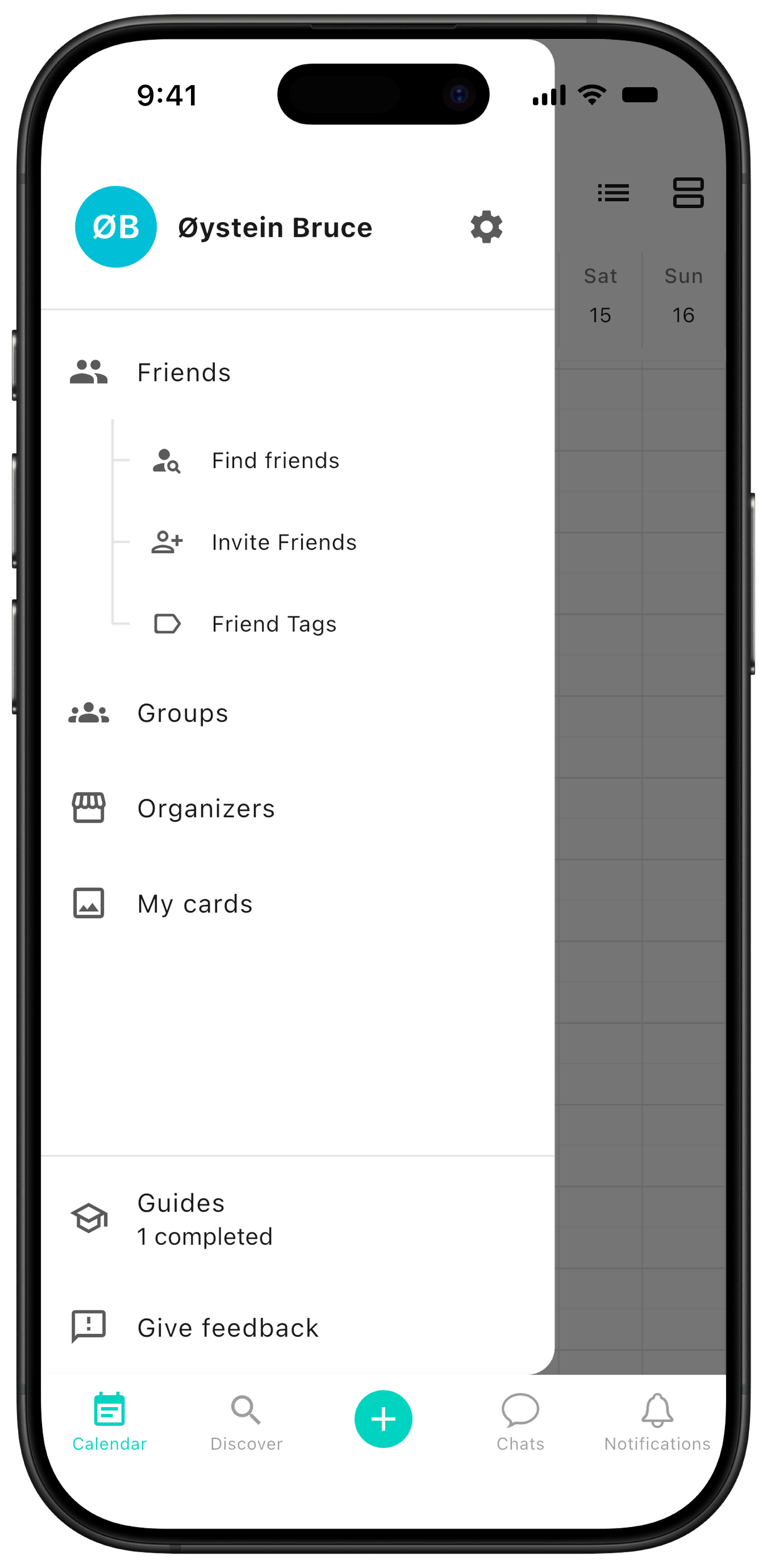 Open the sidebar and go to Groups