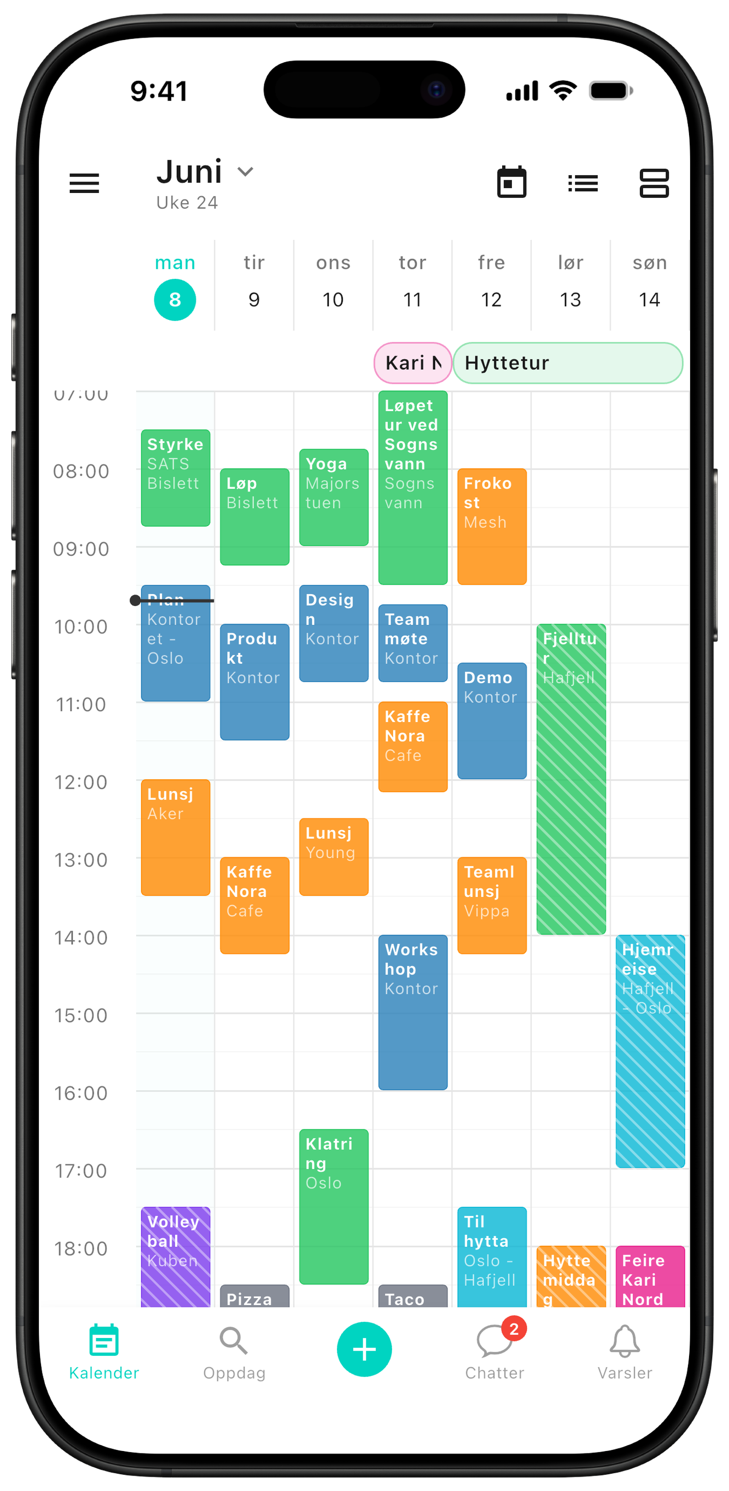 Kalender i ZynkUp