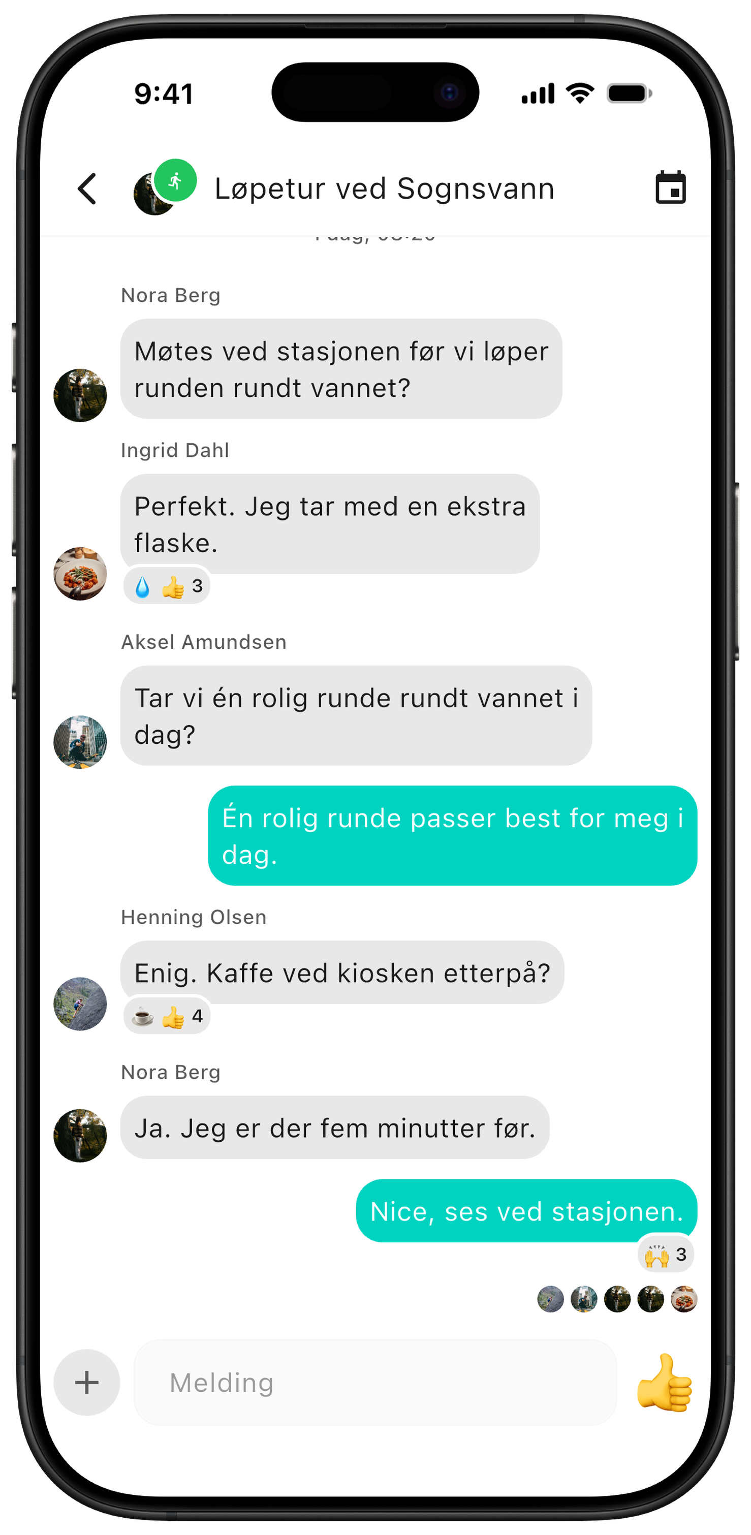 Chat-tråd for løpetur ved Sognsvann